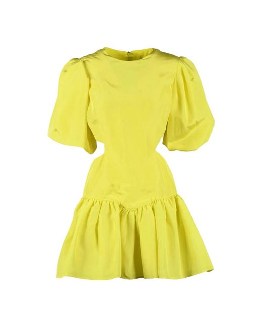 MSGM Yellow Short Dresses