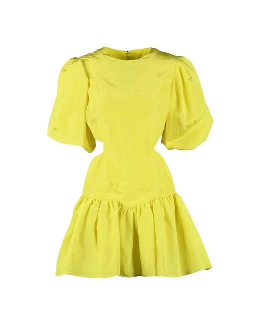 MSGM Yellow Short Dresses