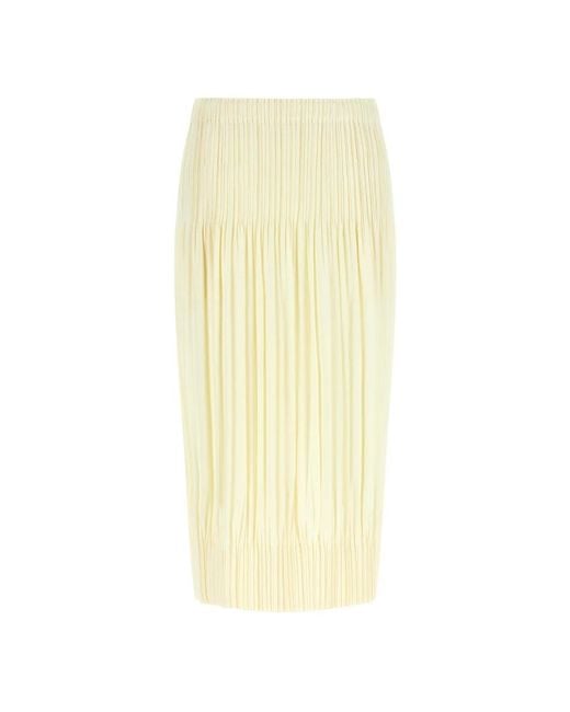 Issey Miyake Yellow Midi Skirts