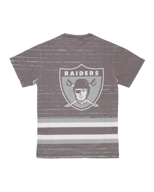 Mitchell & Ness Tops ,Veelkleurig ,Katoen Oakland Raiders Nfl Jumbotron Tee in het Gray voor heren