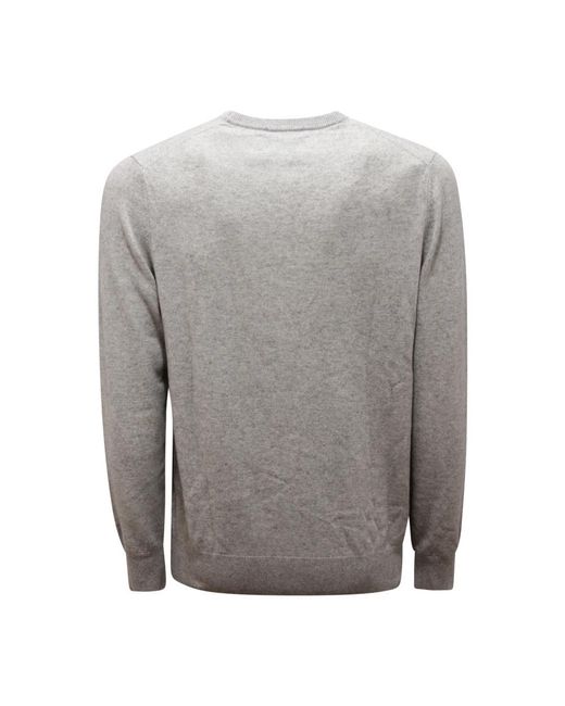 Mc2 Saint Barth Gray Round-Neck Knitwear for men