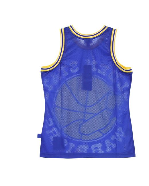 Mitchell & Ness Fitness ,Blauw ,Polyester Nba Tank Top Hardwood Classics Jersey in het Blue voor heren