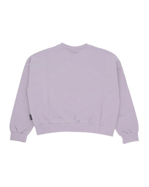 Propaganda Hoodies & Sweatvesten ,Paars ,Katoen Puppy Croptop Crewneck Sweatshirt in het Purple