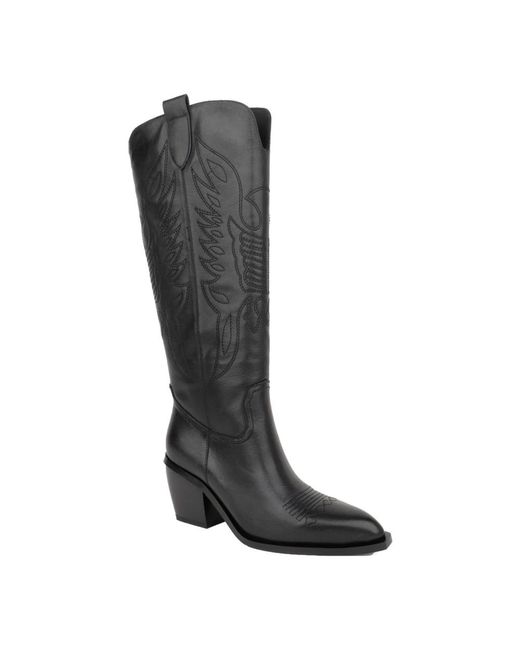 Linda Baumann Black Cowboy & Biker Boots