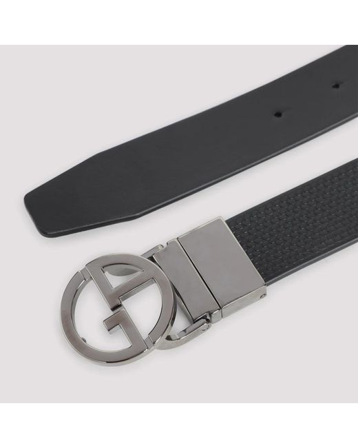 Belts Giorgio Armani de hombre de color Black