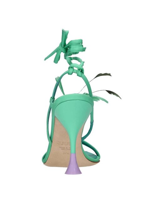 3Juin Green High Heel Sandals