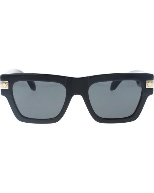 Versace Blue Stilvolle sonnenbrille schwarzer rahmen