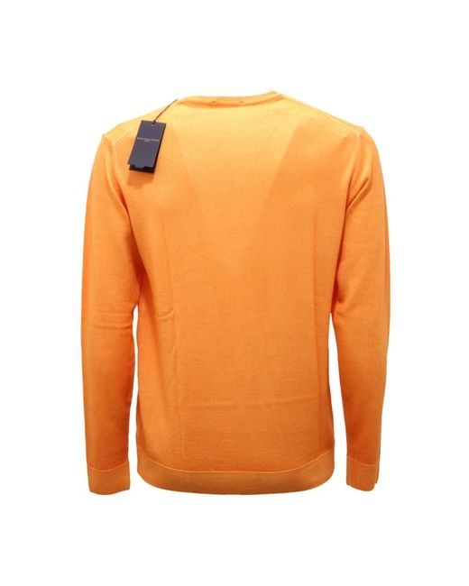 Daniele Fiesoli Orange Round-Neck Knitwear for men