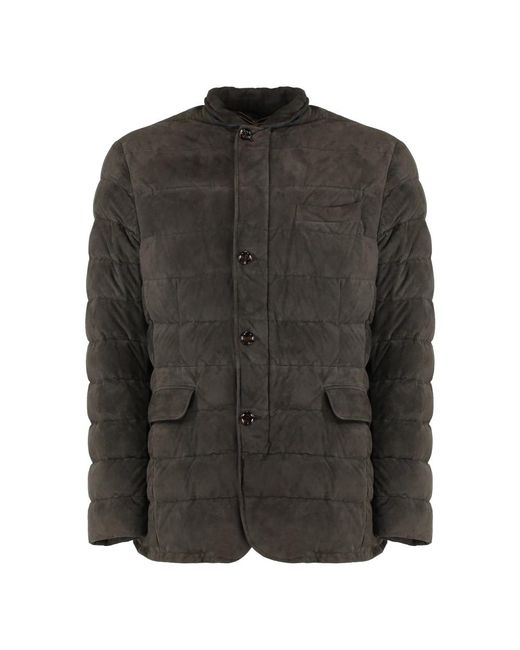 Moorer Wildleder Daunenjacke Mit Taschen in Black für Herren
