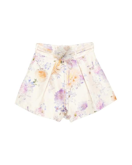 Zimmermann White Short Shorts