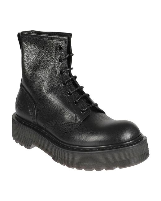 Premiata Black Lace-Up Boots