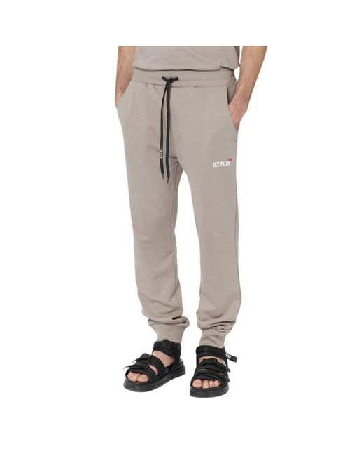Ice Play Broeken ,Katoen Jersey Broek Voor Mannen in het Natural voor heren