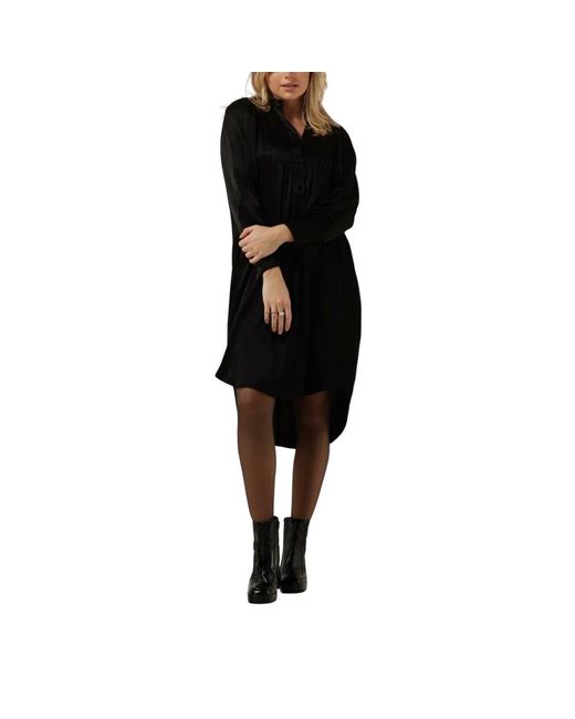 co'couture Kleedjes ,Zwart ,Polyester Harvey Volume Jurk in het Black