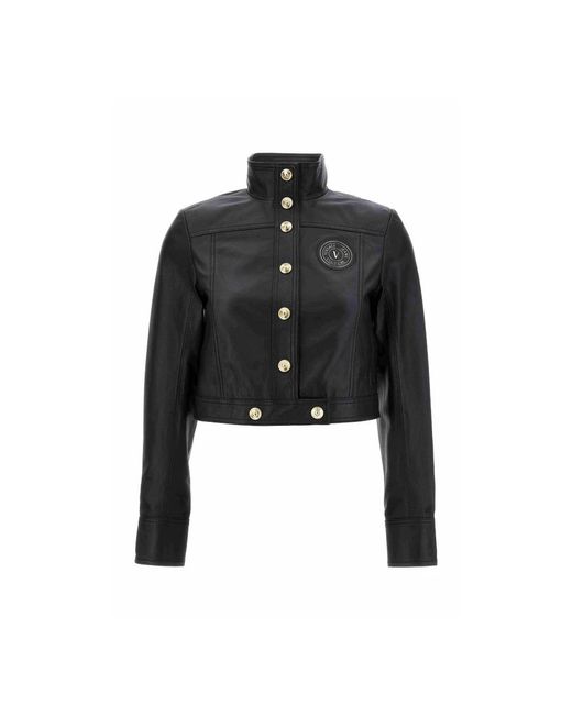 Leather jacket Versace de color Black