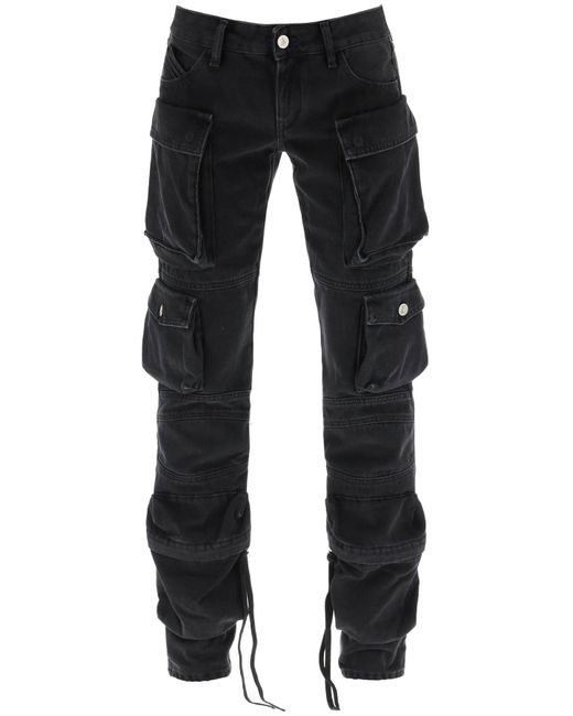 The Attico Essie Skinny Jeans With Cargo Pockets In Black Lyst