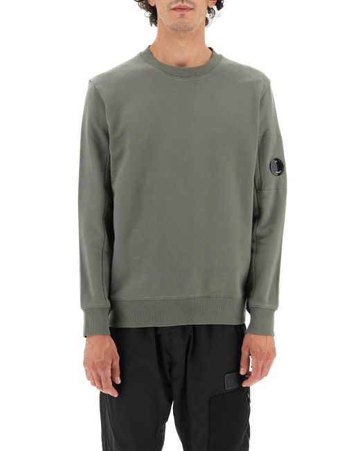 C.P. Company Cotton Cp Company Sweatshirt With Pocket And Lens in Green  (Gray) for Men - Save 45% | Lyst