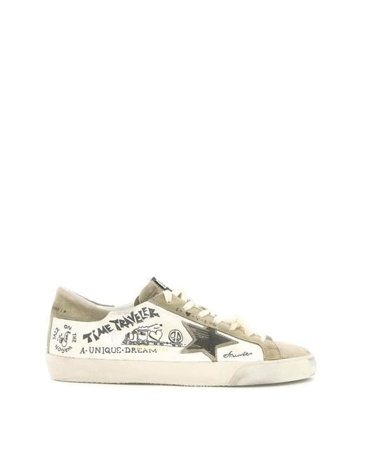 Golden Goose Goose Graffiti Superstar Sneakers in White for Men Lyst