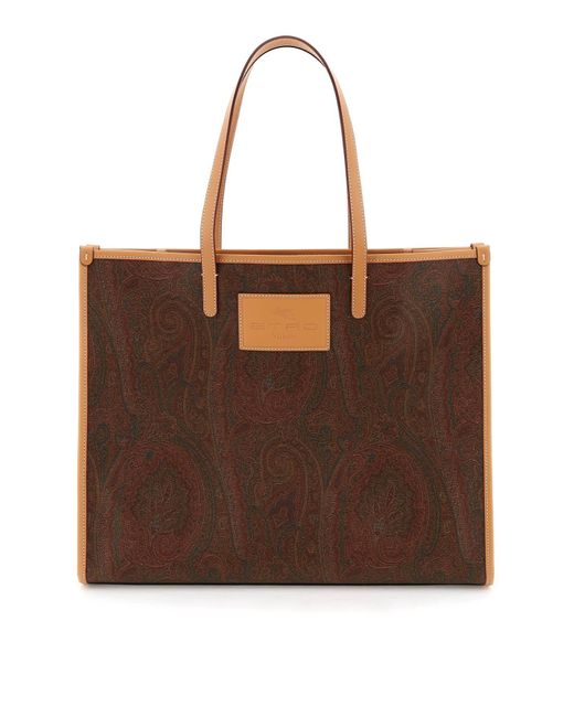 Etro Paisley Big Shopping Bag in Brown | Lyst