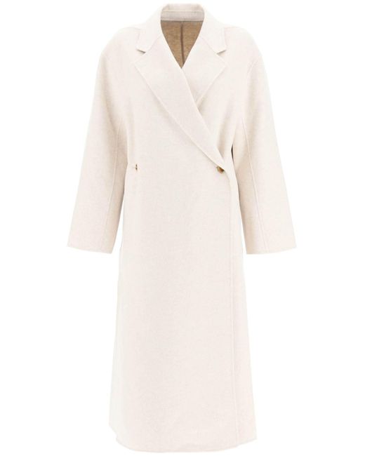 By Malene Birger Wool 'ayvian' Long Coat in Beige (Natural) - Save 8% ...
