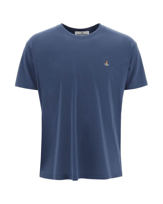 Vivienne Westwood Orb Embroidery T-shirt in Blue for Men |