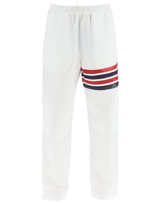 Thom Browne 4bar Ripstop Pants in White for Men Lyst
