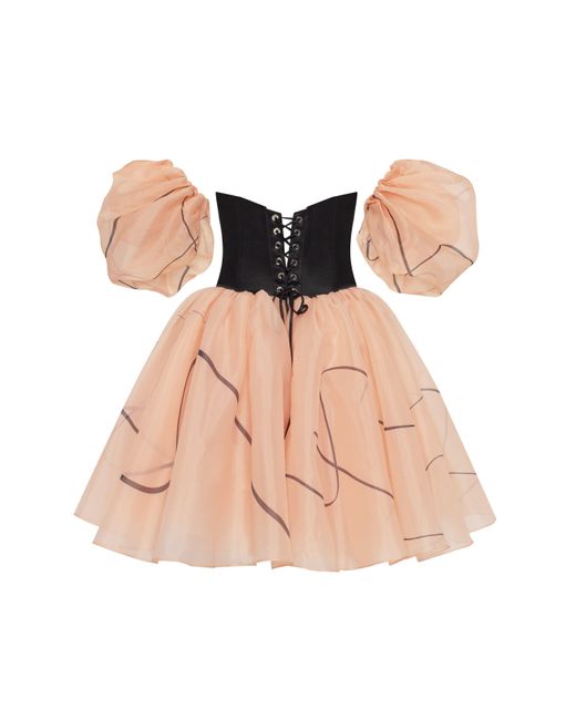 Millà Pink Puffy Mini Dress With 'S Signature, Xo Xo