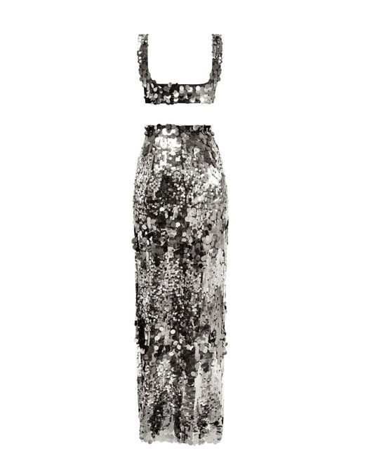 Millà White Dazzling Sequined Set