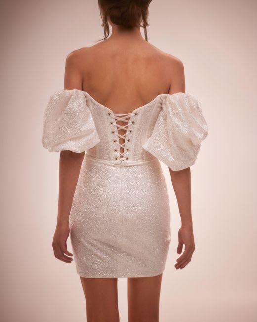 Millà White Cute Mini Dress With Doll Sleeves