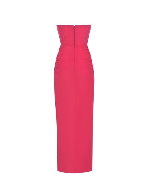 Millà Pink Striking Off-The-Shoulder Maxi Dress