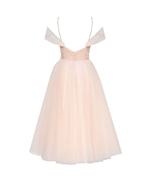 Millà Pink Feminine Tulle Cocktail Dress With The Light Off-T