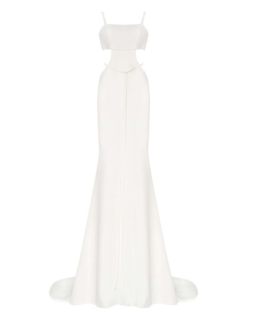 Millà White Casual Side Cut Out Maxi Dress