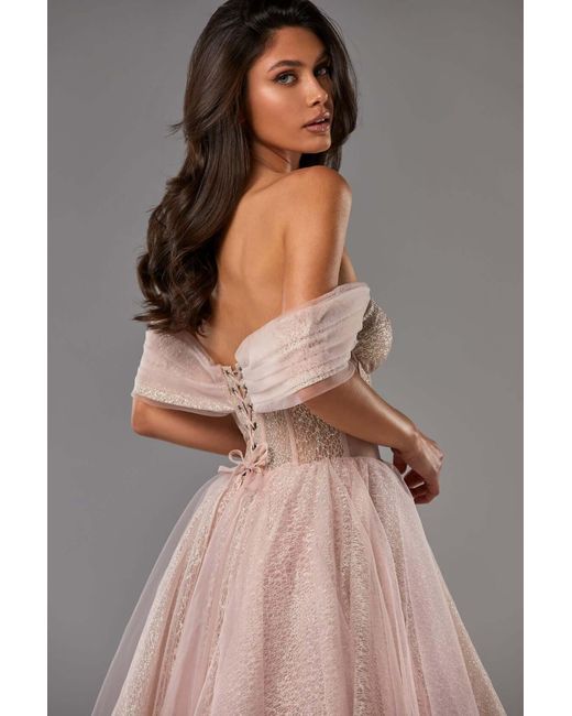 Millà Pink Sparkly Cocktail Midi Tulle Dress