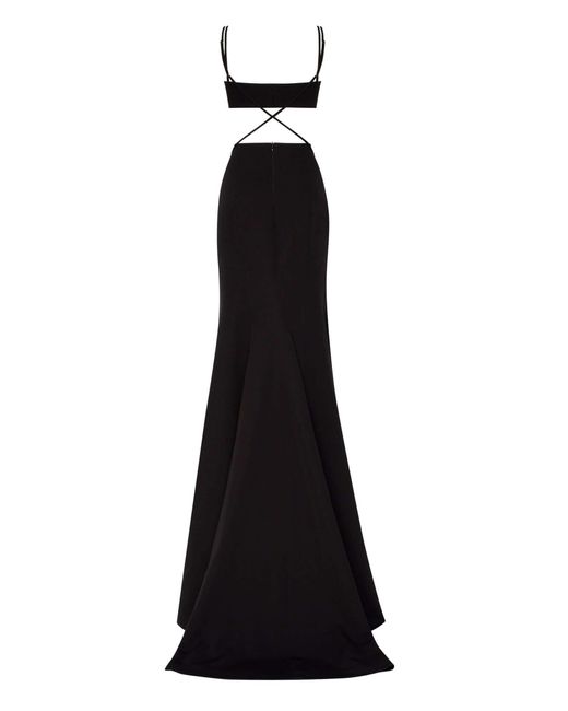 Millà Black Casual Side Cut Out Maxi Dress