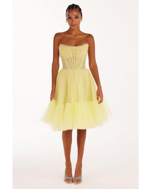 Millà Yellow Bright Tulle Dress