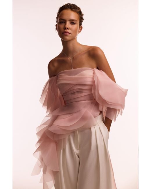 andequal volume off shoulder blouse ピンク volume off shoulder blouse – andequal