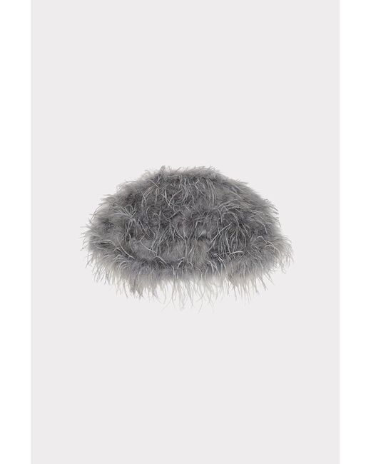 MILLY Feather Bolero in Gray | Lyst