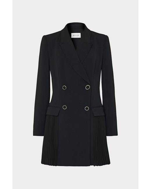 open lace back dress Blazer Mini Dress with Pleated Skirt