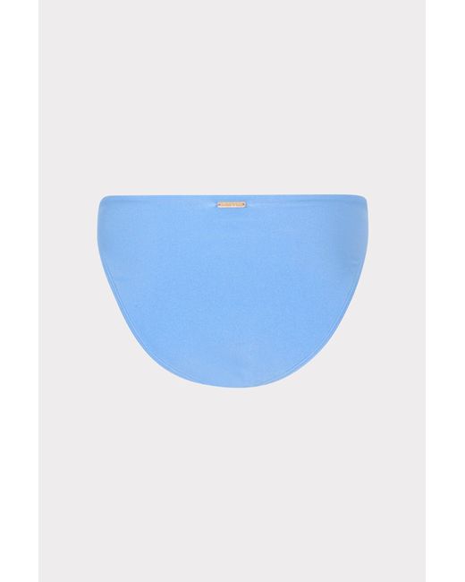 MILLY Blue Margot Gloss Bikini Bottom