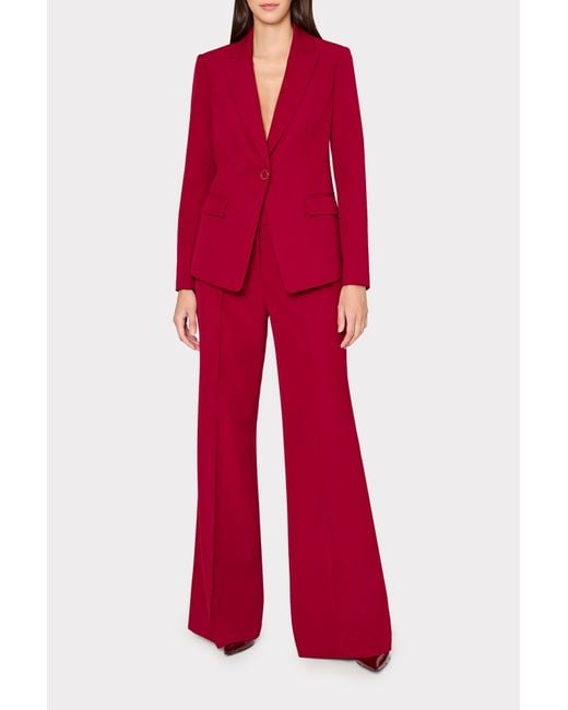 MILLY Red Nash Cady Pants