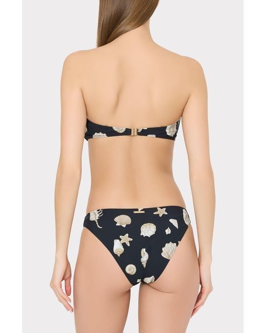 MILLY Black Seashell O-ring Bikini Top