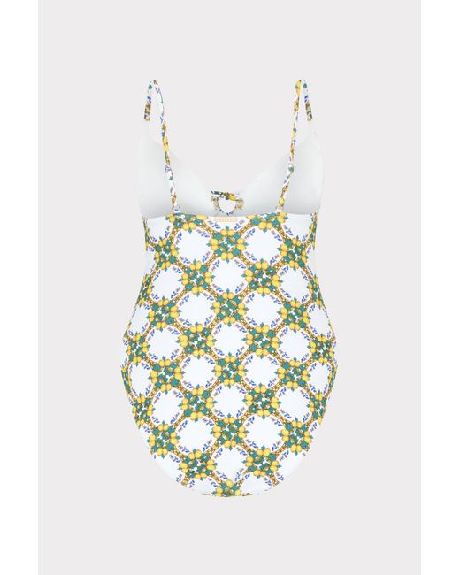 MILLY White Lemon Tile Ring One Piece