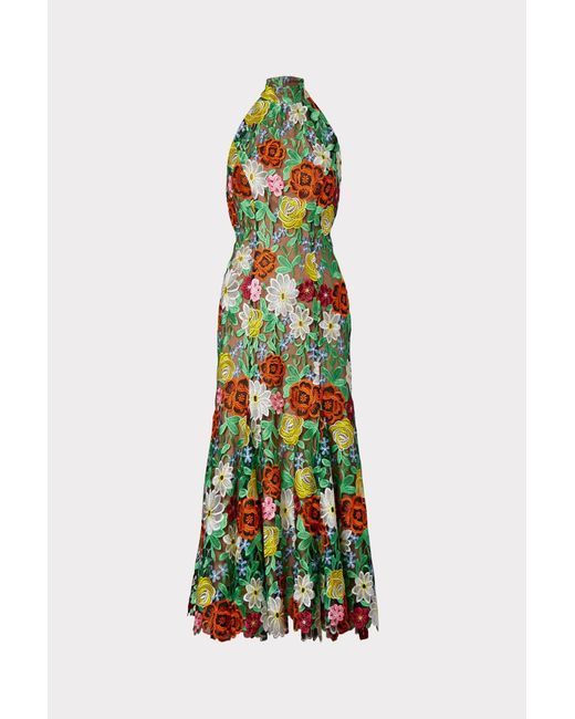 MILLY Multicolor Penelope Embroidered Floral Dress