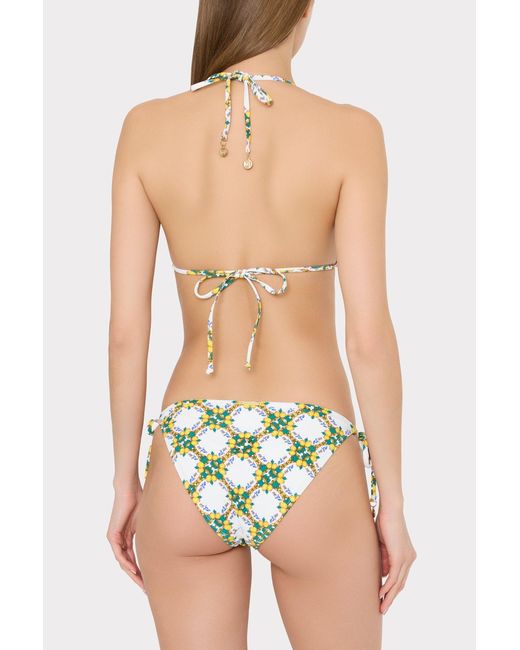 MILLY Blue Lemon Tile Bikini Bottom