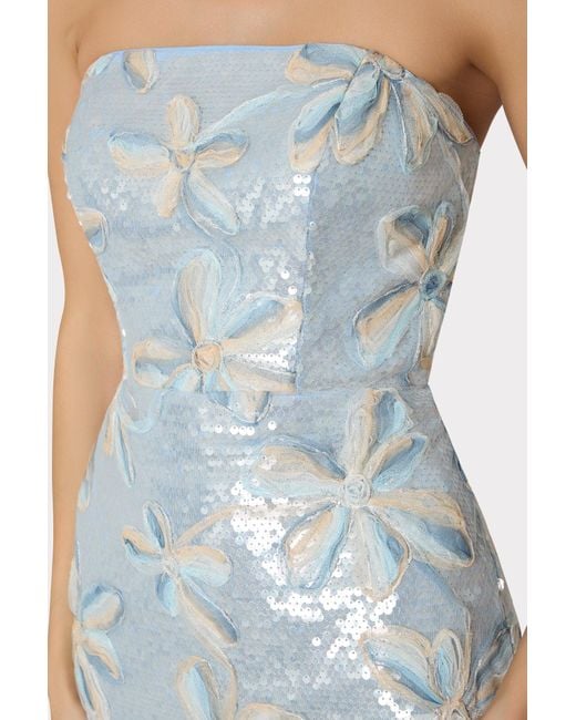 sachin and babi light blue dress White Two-Piece Dress - Embroidered Mesh Dress - Sequin Dress main image 0