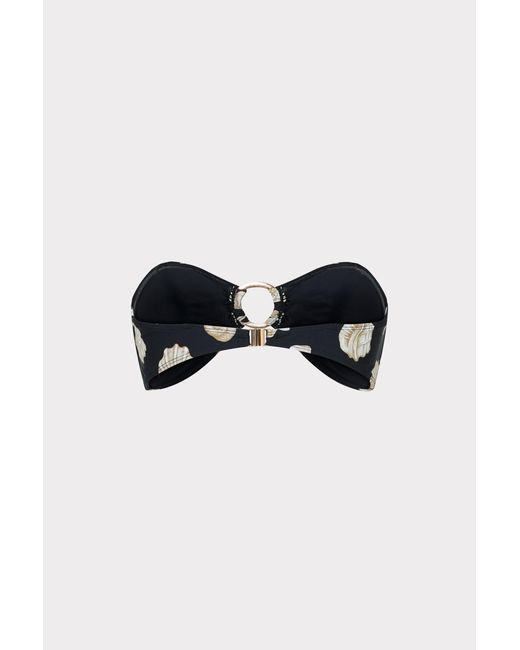 MILLY Black Seashell O-ring Bikini Top