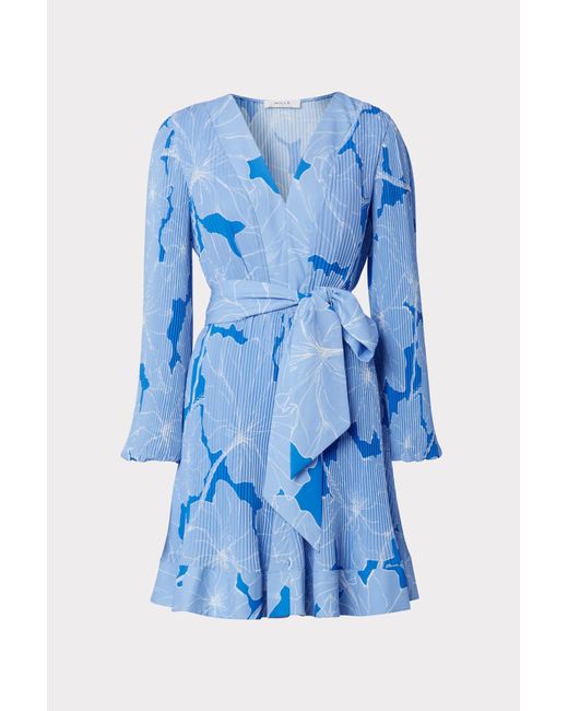 MILLY Blue Liv Waterlily Dress
