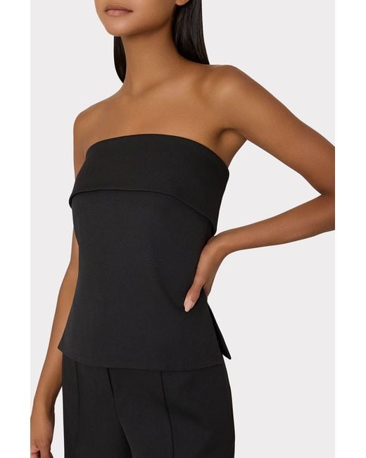 MILLY Black Tuala Cady Top