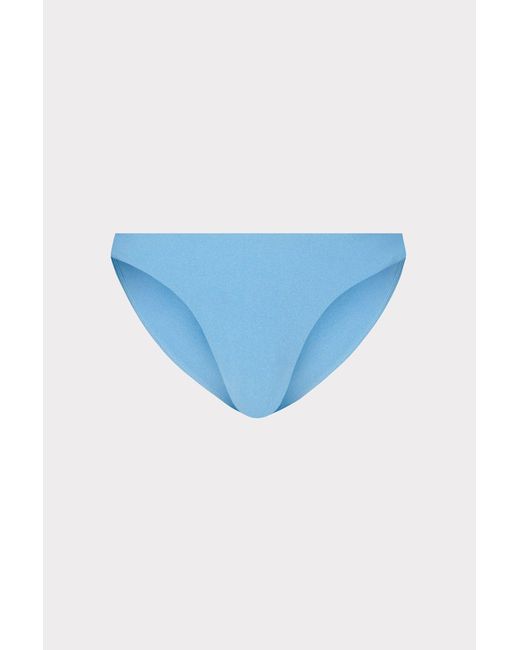 MILLY Blue Margot Gloss Bikini Bottom