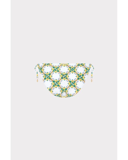 MILLY Blue Lemon Tile Bikini Bottom