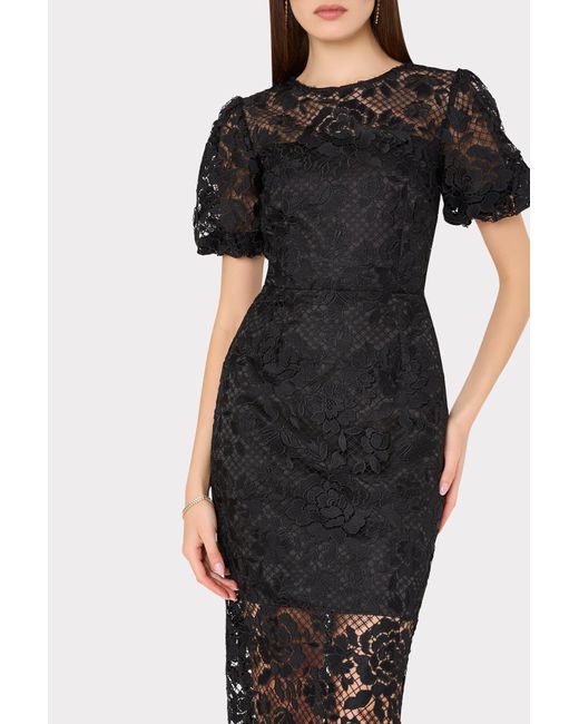 MILLY Black Yasmin Rose Mosaic Maxi Dress